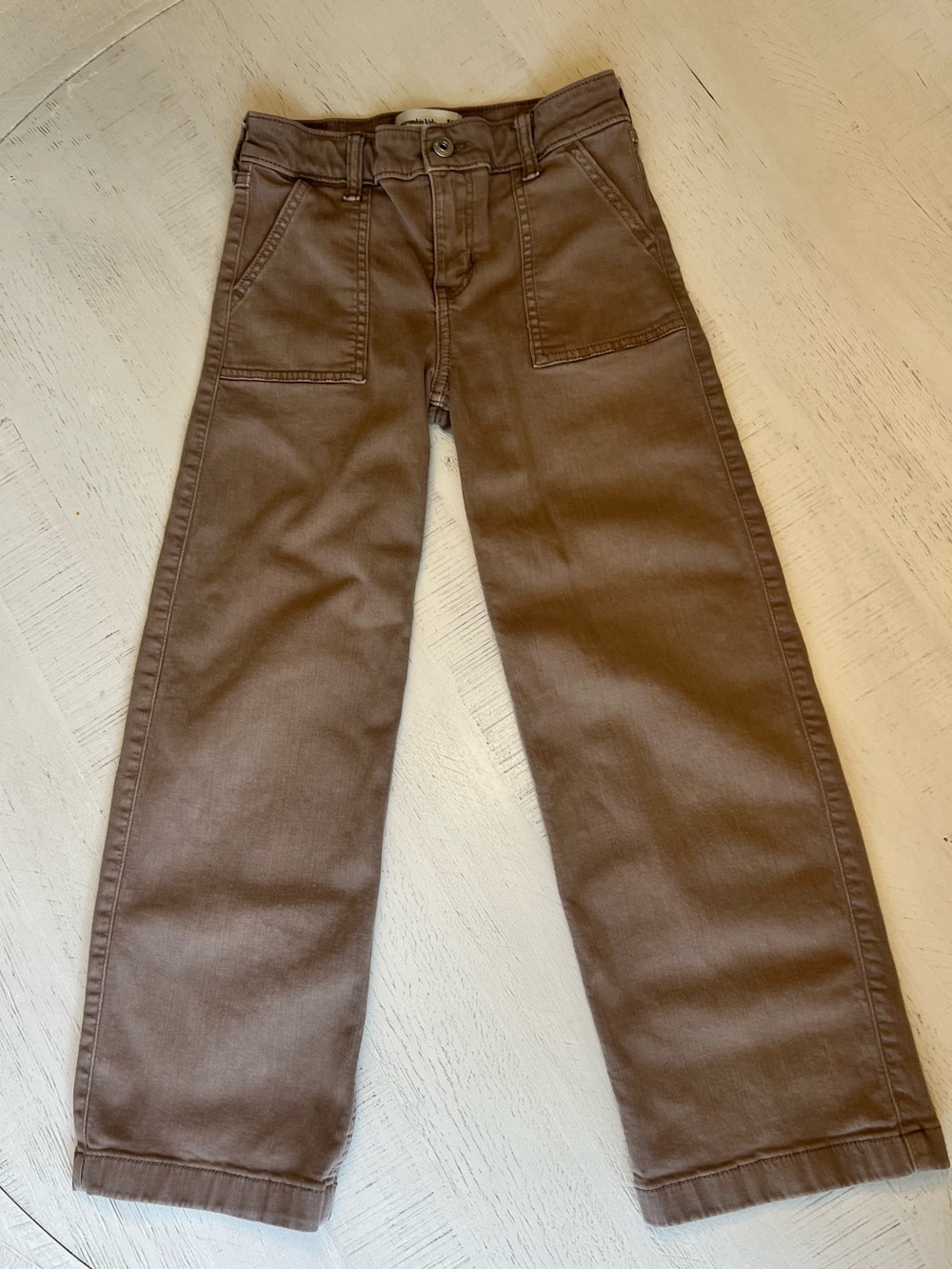 Abercrombie Kids High Rise Wide Leg Utility Pants Brown Size 9/10 - Picture 4 of 7